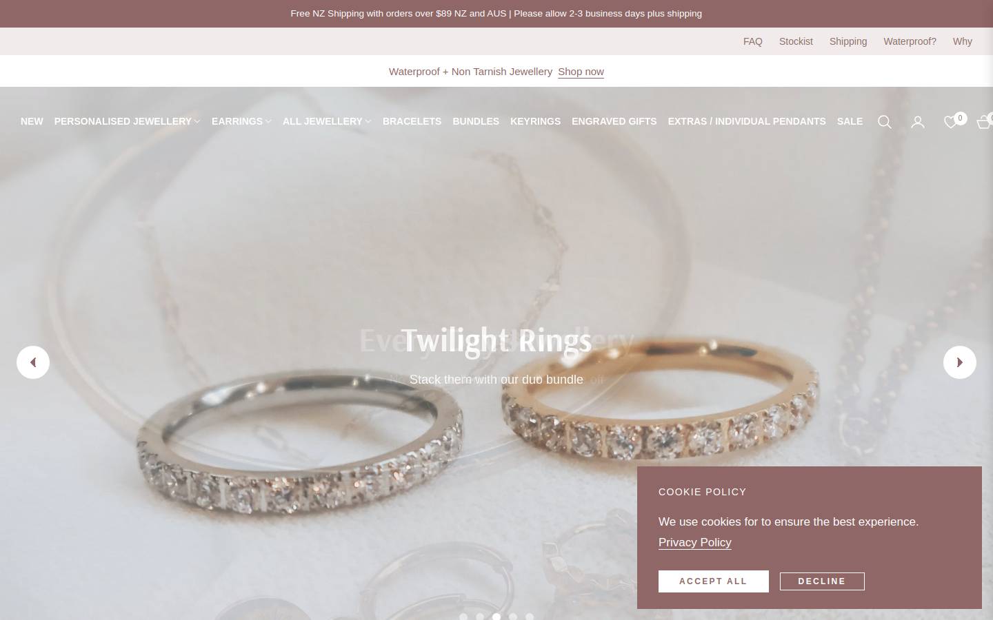 katybjewellery.co.nz homepage screenshot