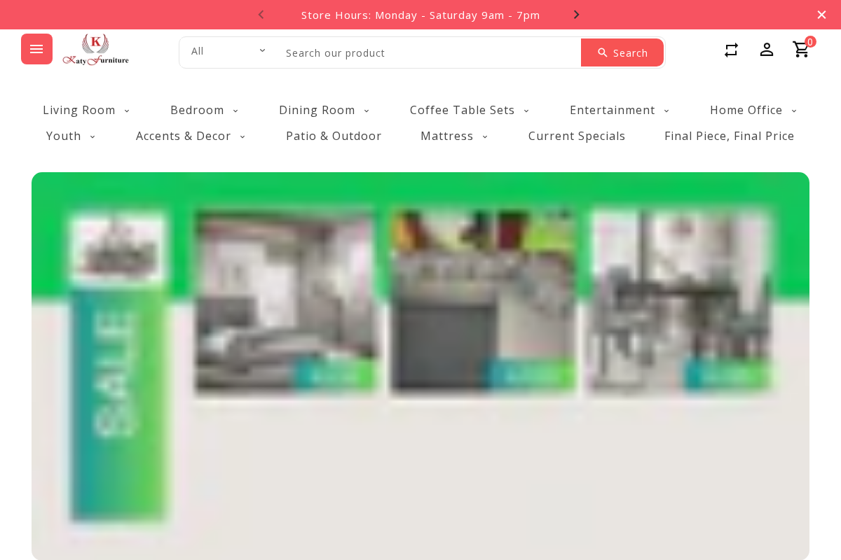 Katy Furniture homepage screenshot