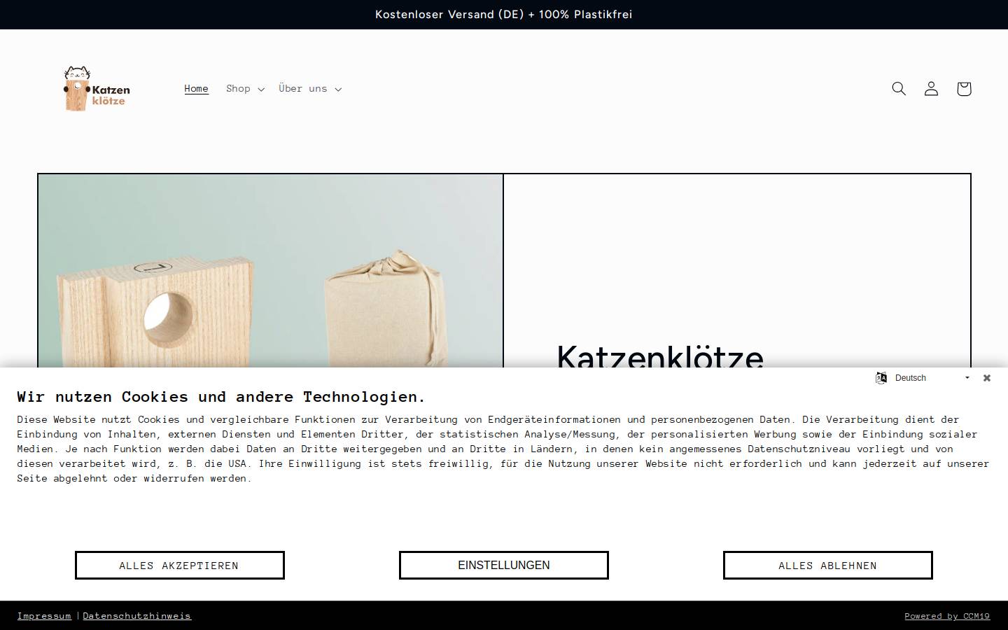 katzenkloetze.de homepage screenshot