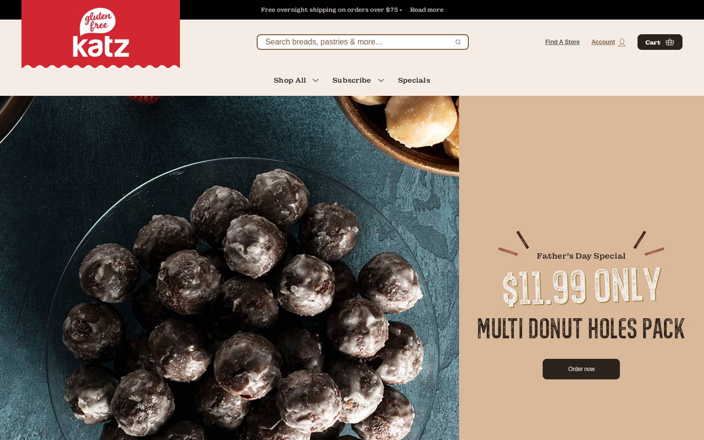 Katzglutenfree homepage screenshot