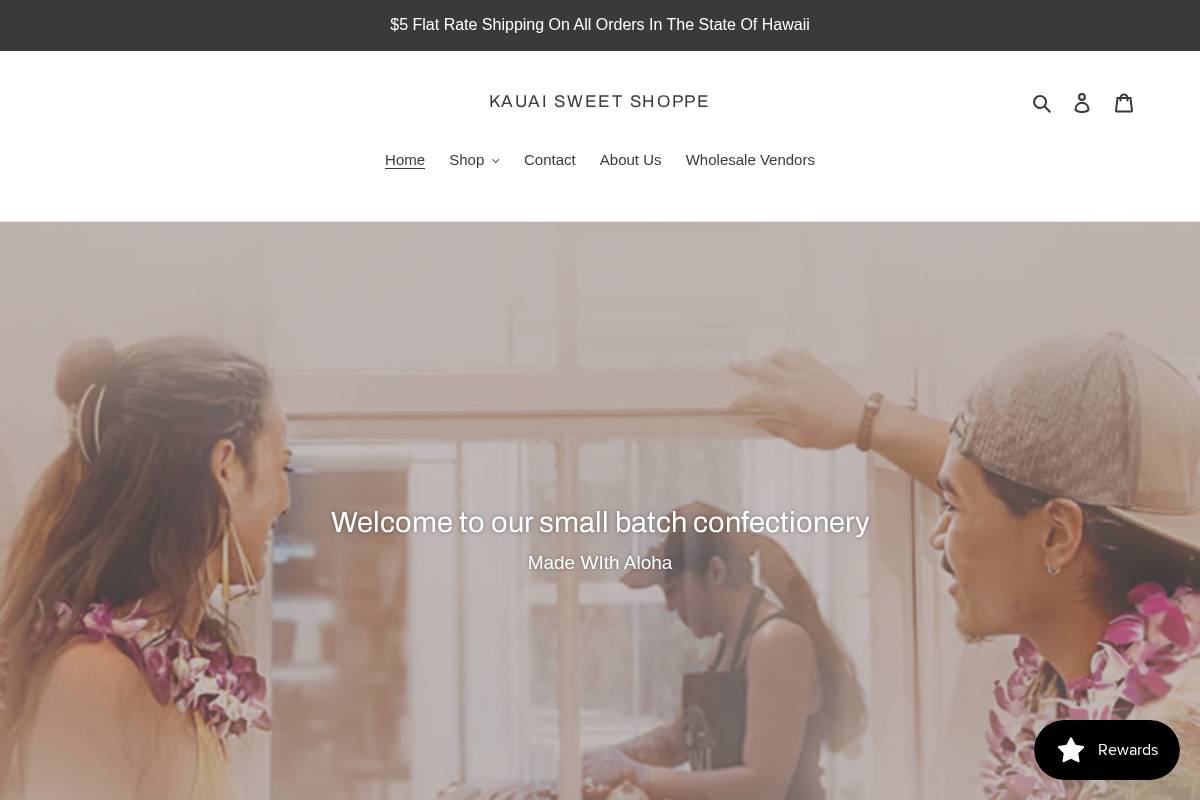 kauaisweetshoppe.com homepage screenshot