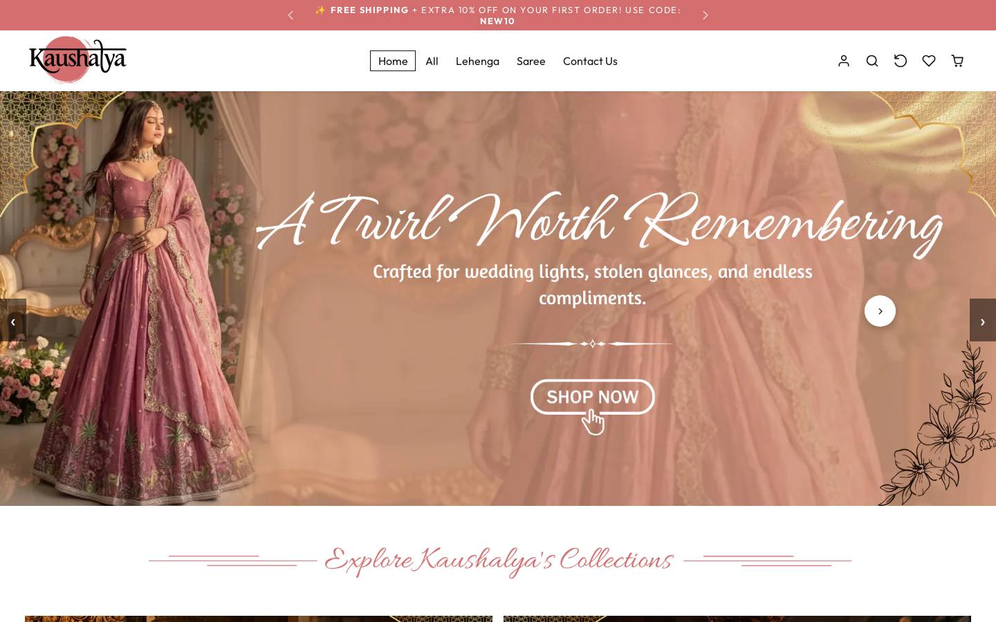 kaushallya.com homepage screenshot