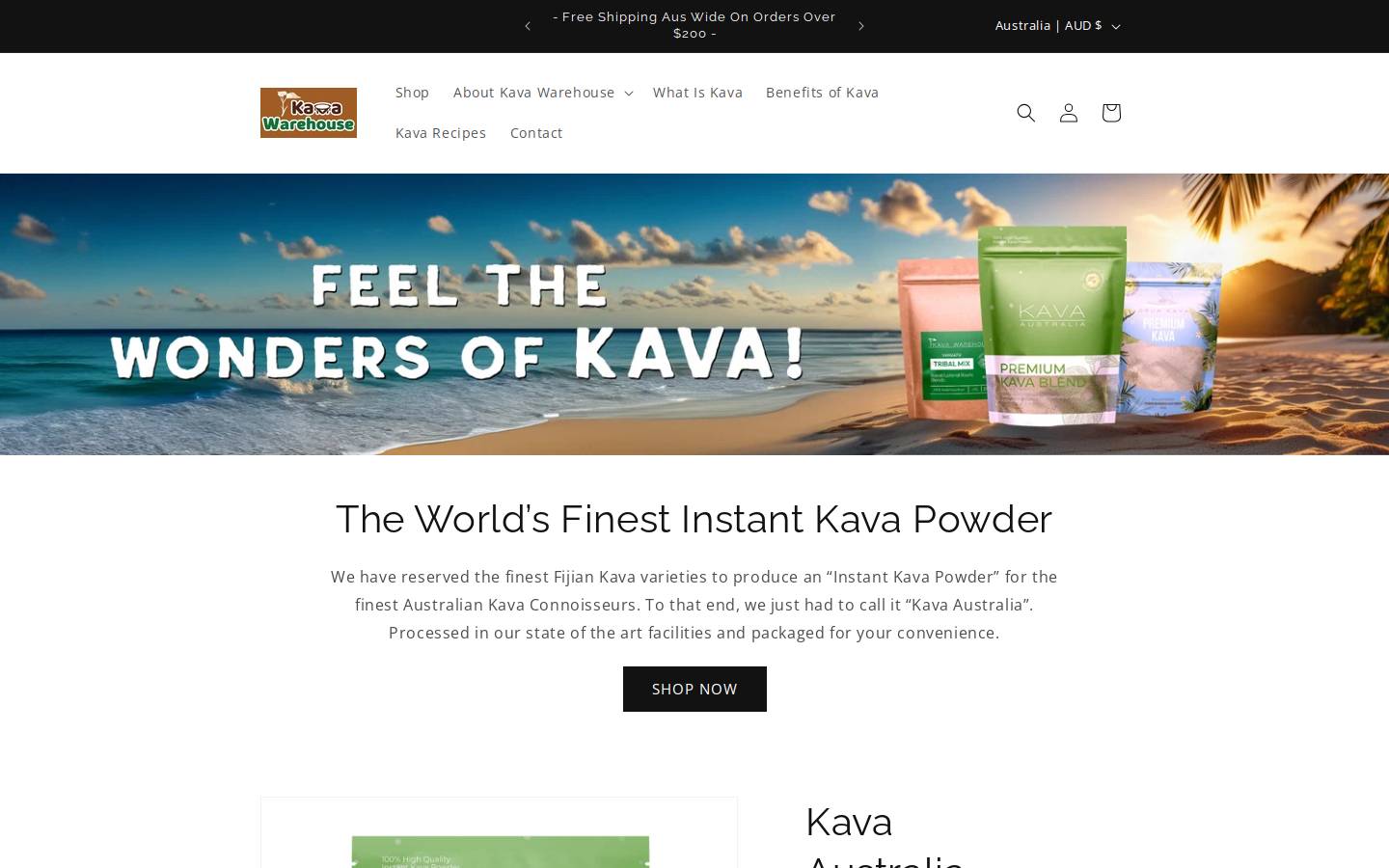 kavaaustralia.net homepage screenshot