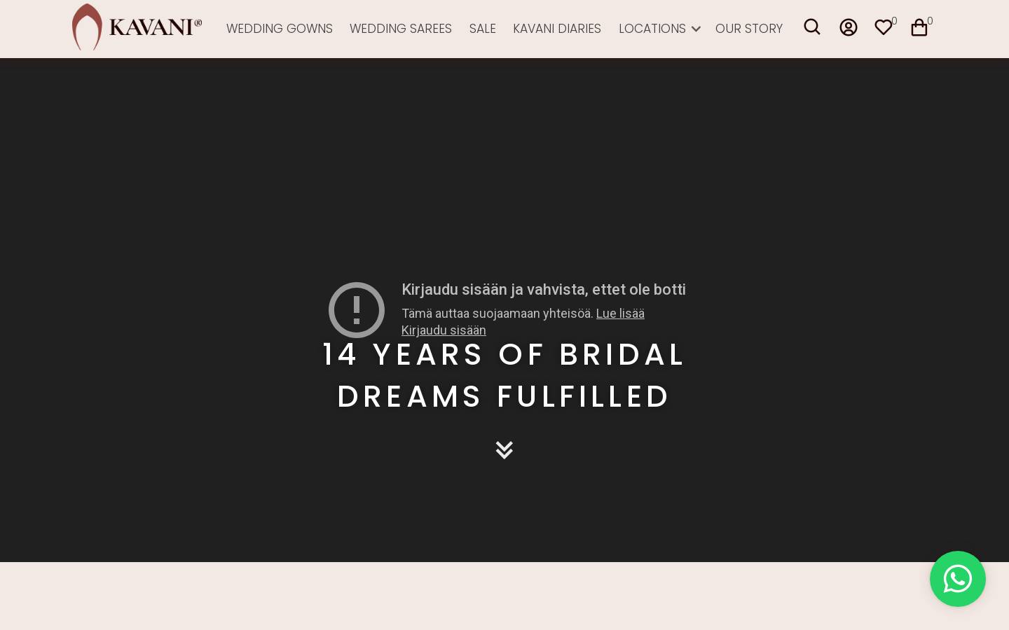 kavani.in homepage screenshot