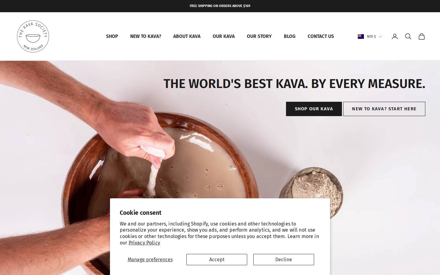 kavasociety.nz homepage screenshot