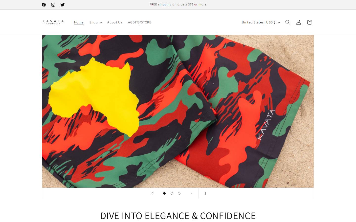 kavataswim.com homepage screenshot