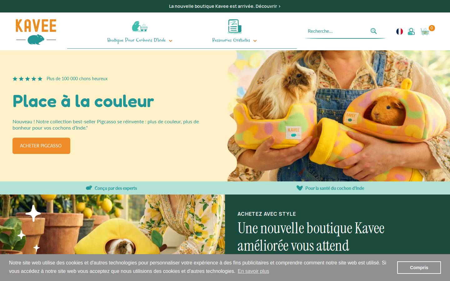 Kavee homepage screenshot