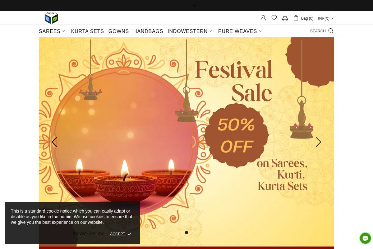 Kavrafashion homepage screenshot