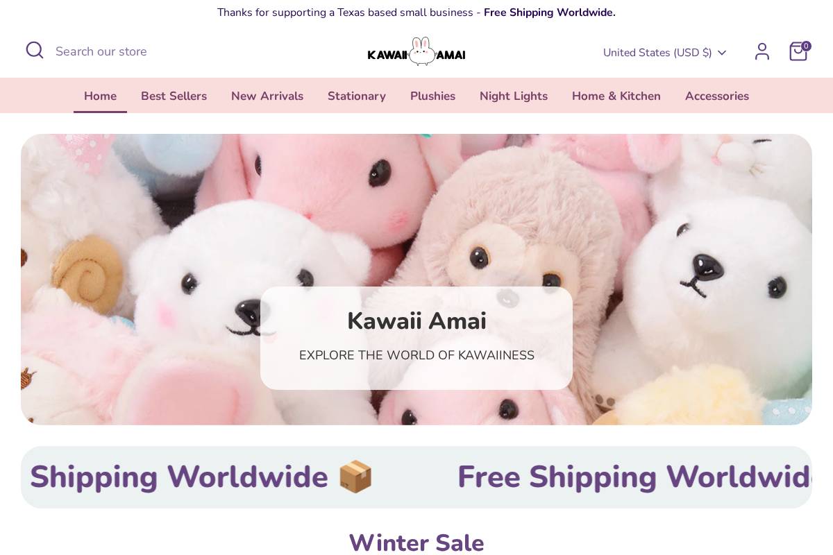 kawaiiamai.com homepage screenshot