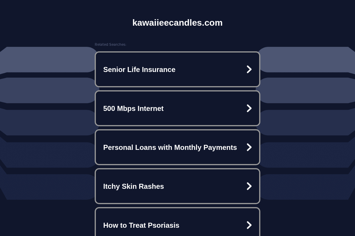 kawaiieecandles.com homepage screenshot