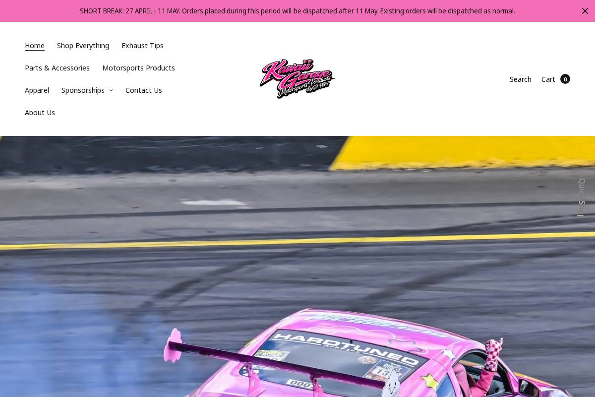 kawaiigarage.co homepage screenshot