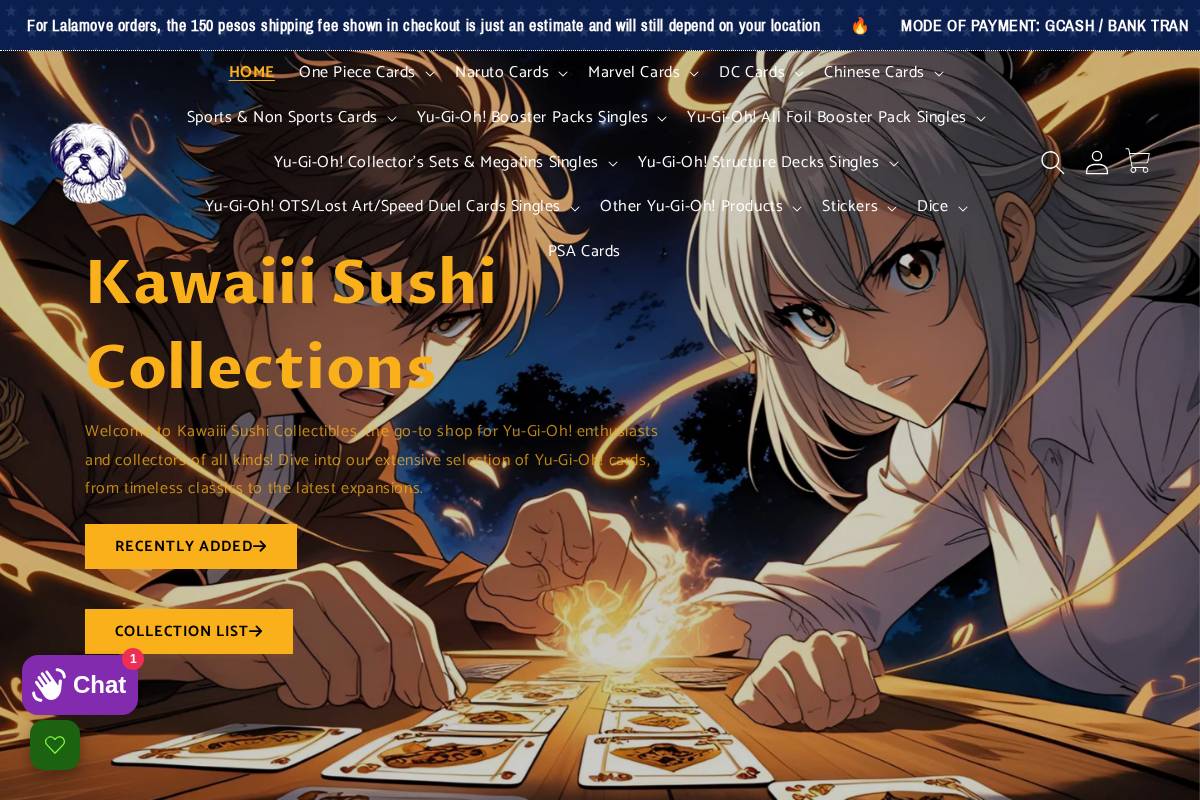 kawaiiisushi.com homepage screenshot
