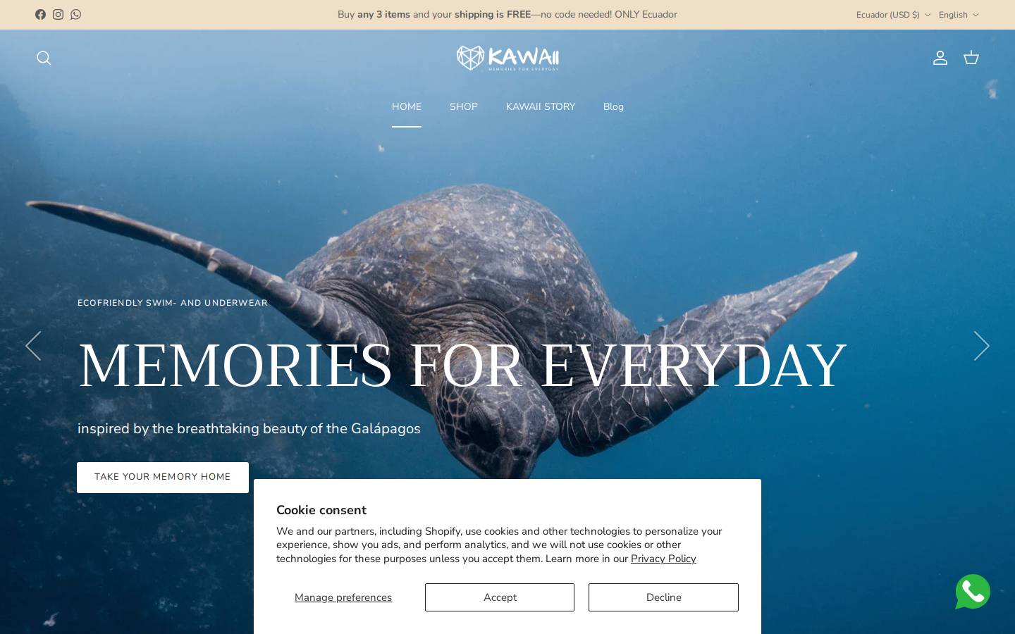 kawaiimemories.com homepage screenshot