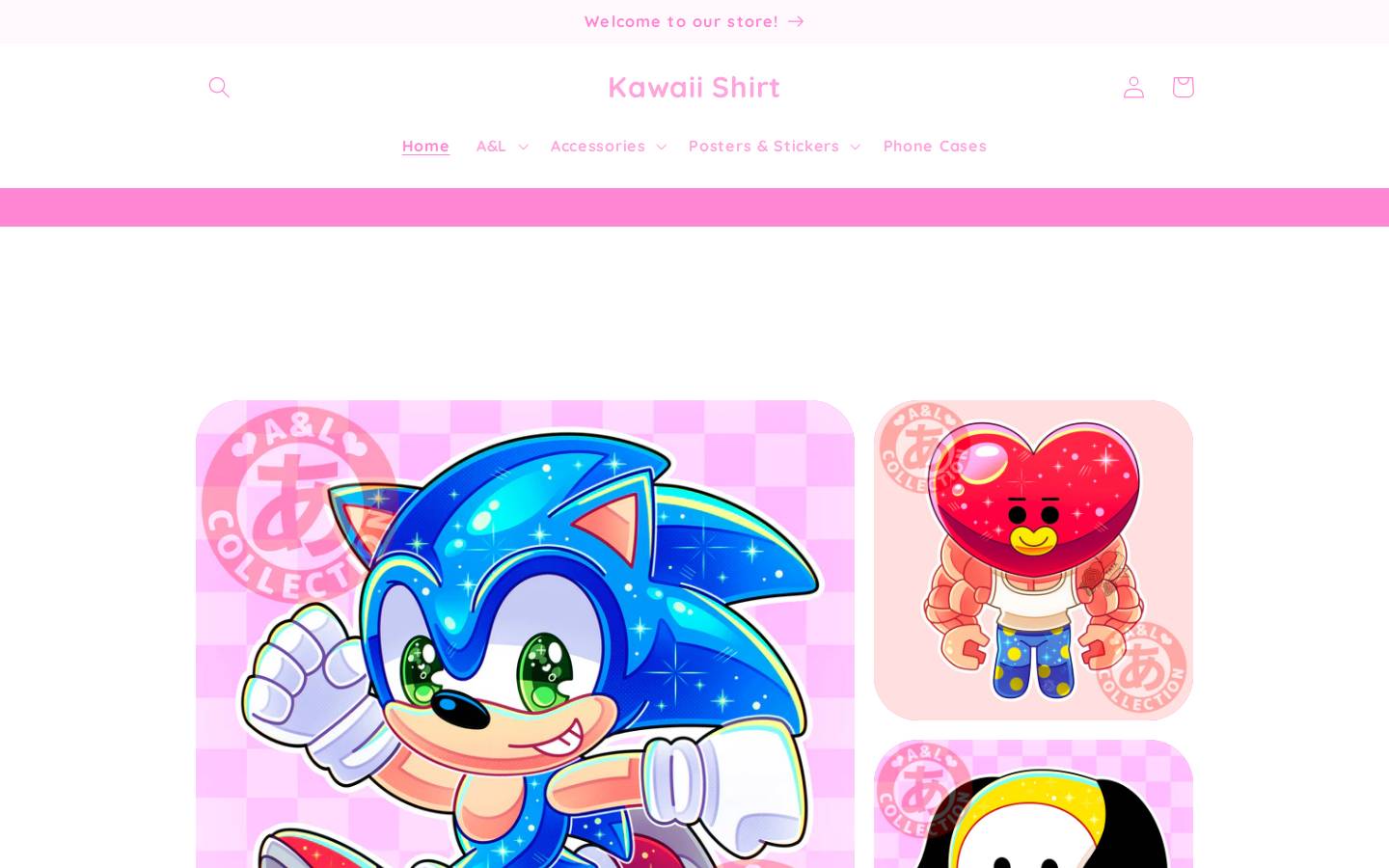 kawaiishirt.com homepage screenshot