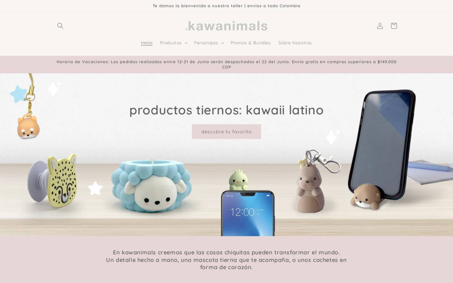 kawanimals.com homepage screenshot