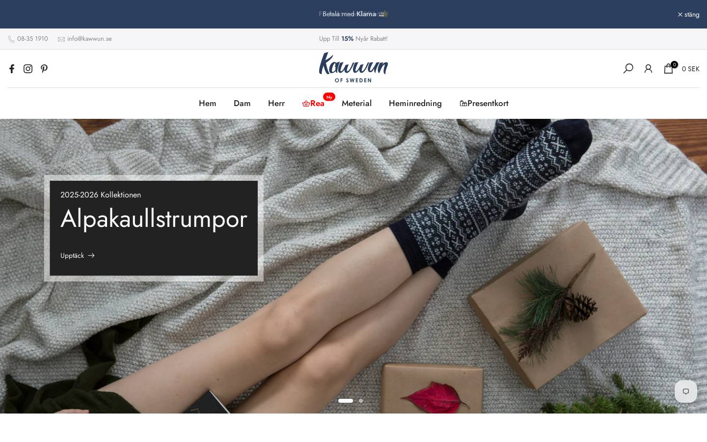 kawwun.se homepage screenshot