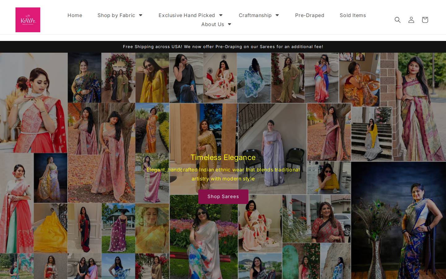 kayafashionusa.com homepage screenshot