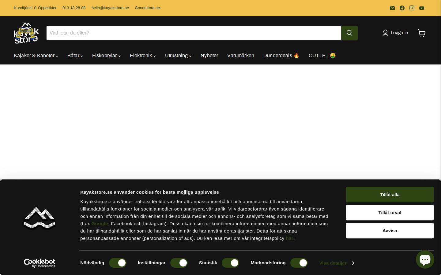 Kayakstore homepage screenshot