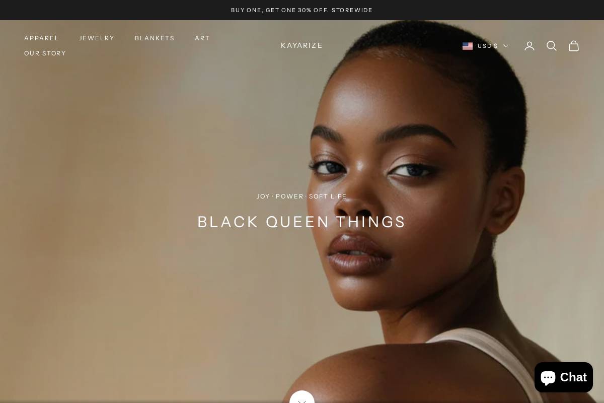 kayarize.com homepage screenshot