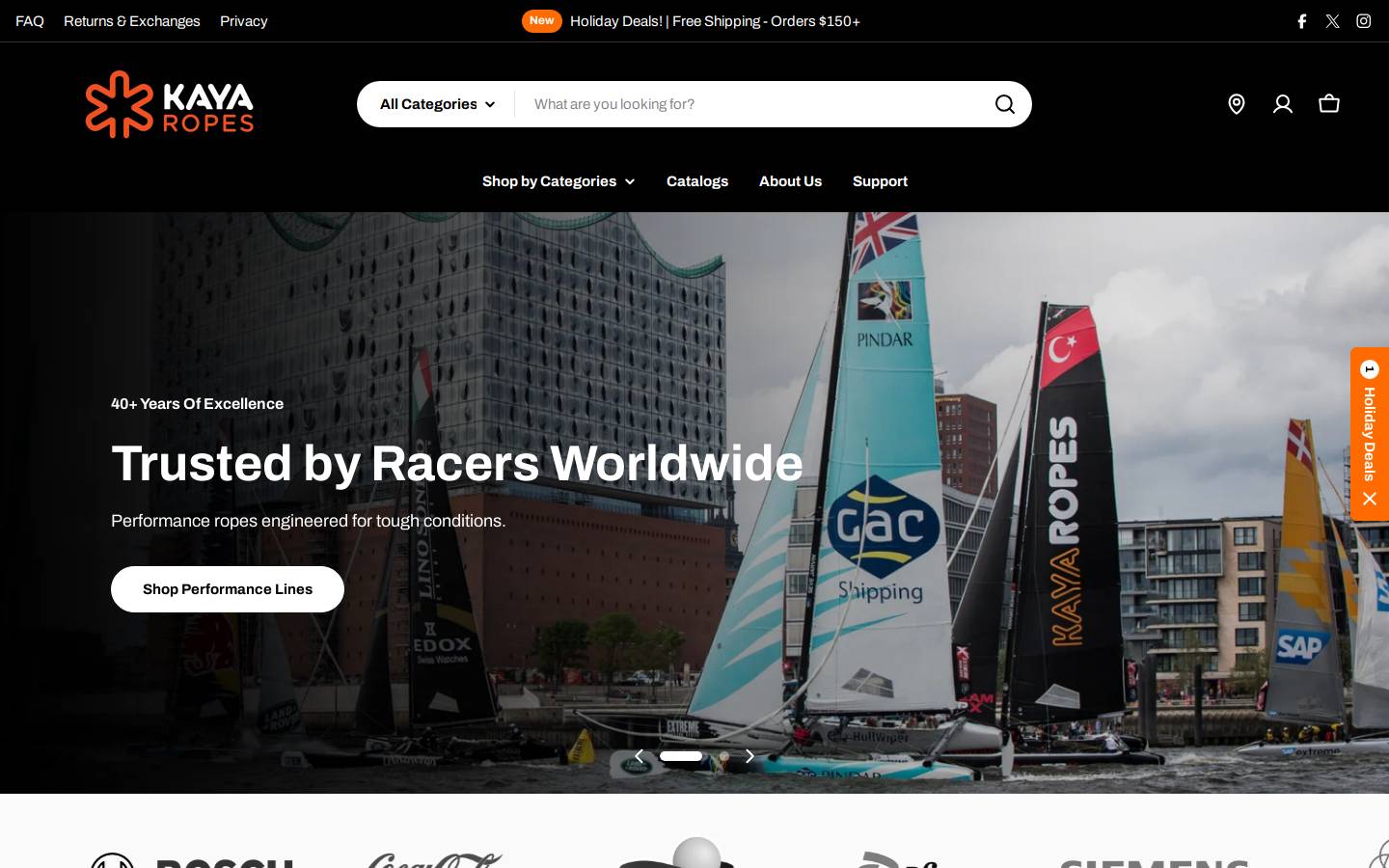 kayaropesusa.com homepage screenshot