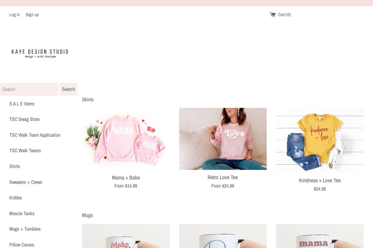 kayedesignstudio.com homepage screenshot