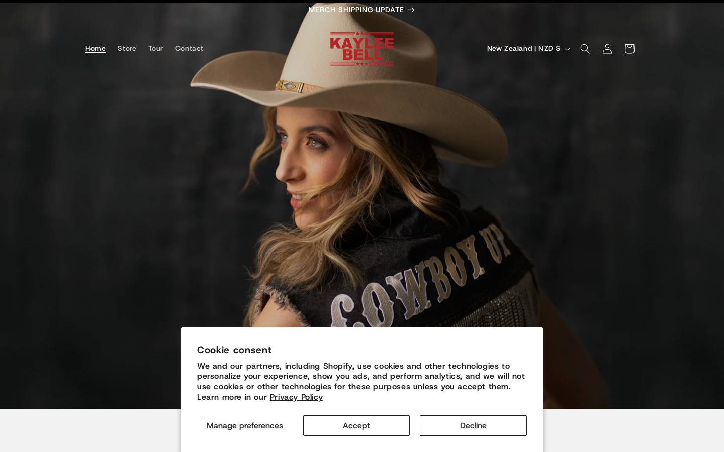 kayleebellmusic.com homepage screenshot