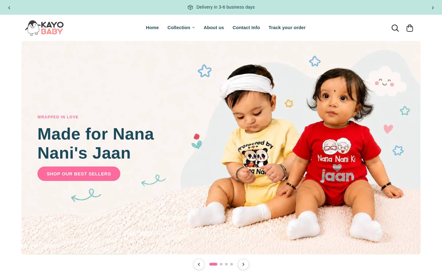 kayobaby.in homepage screenshot