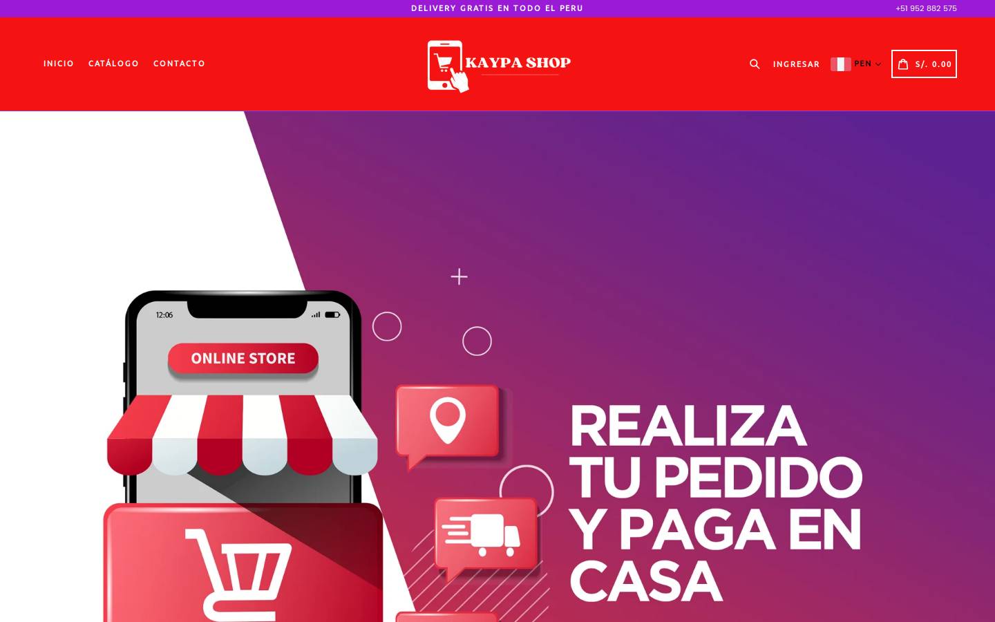 kaypashop.com homepage screenshot
