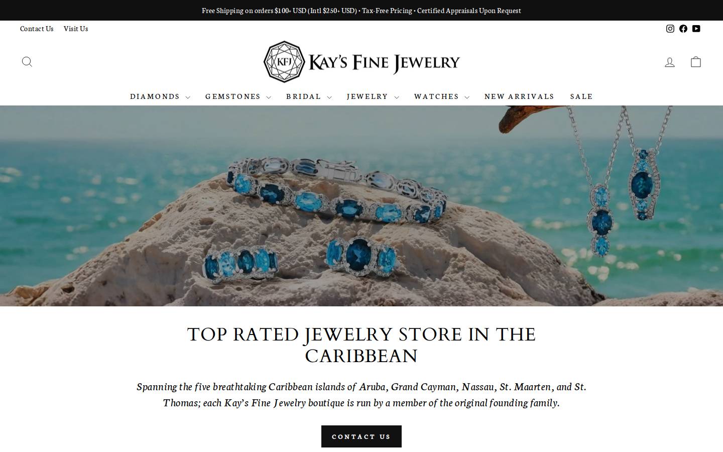Kaysfinejewelry homepage screenshot