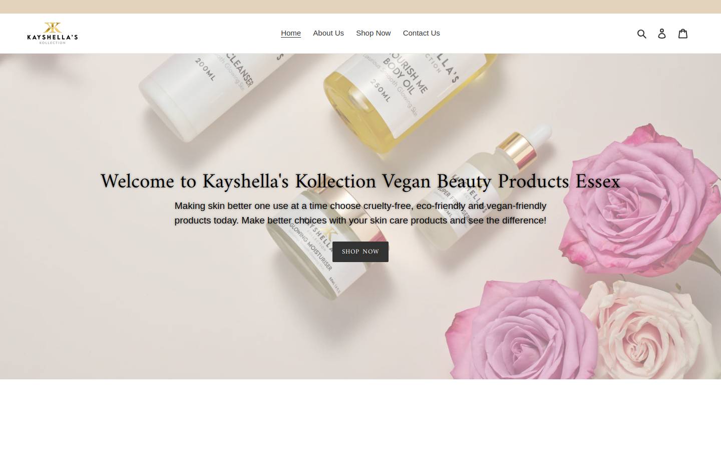 kayshellaskollection.com homepage screenshot