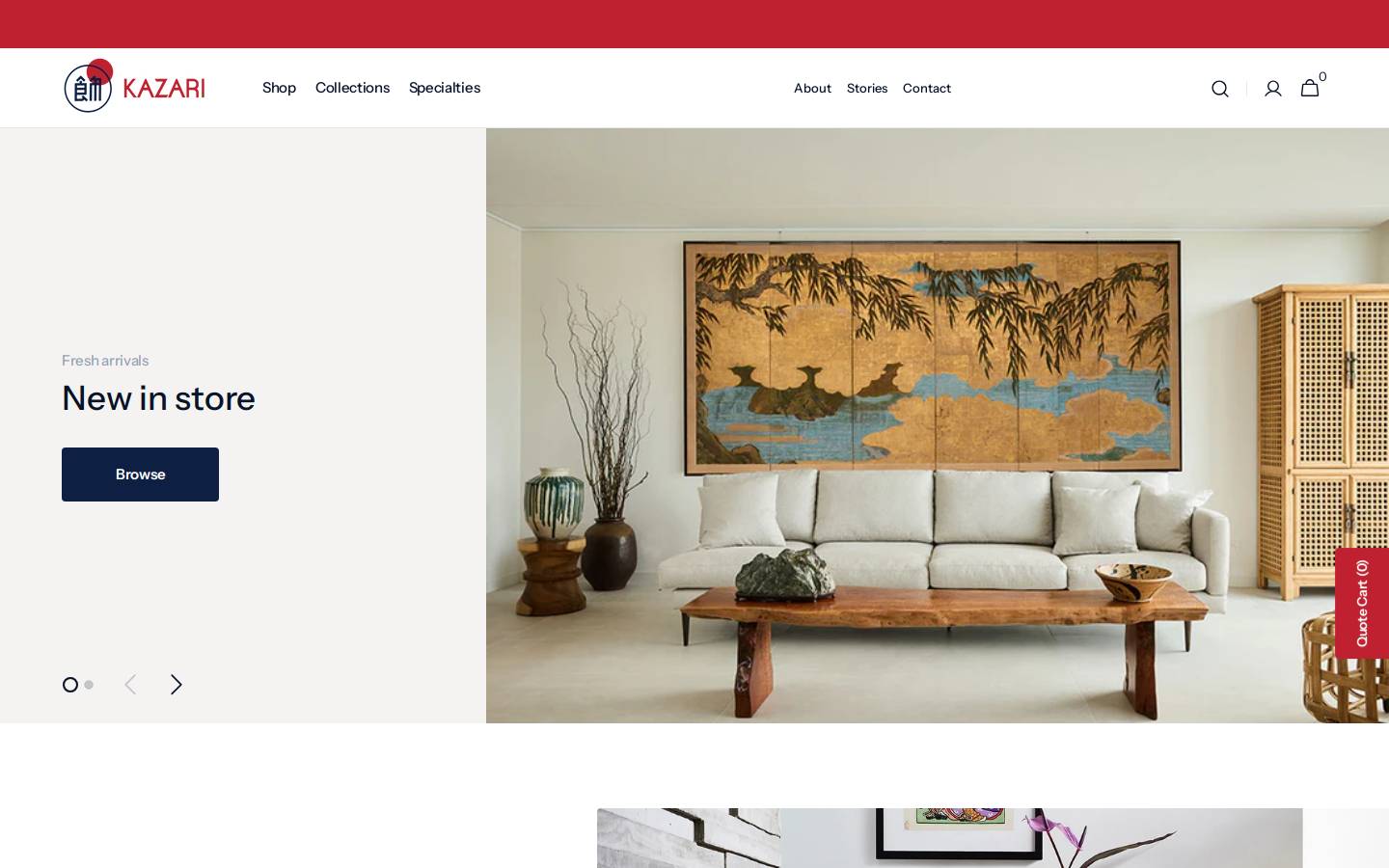 kazari.com.au homepage screenshot