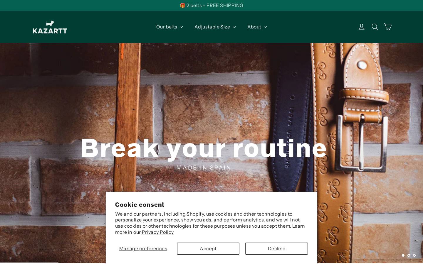 KAZARTT homepage screenshot