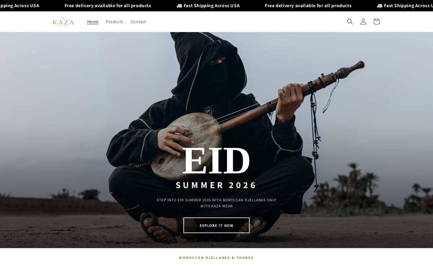 kazawear.store homepage screenshot