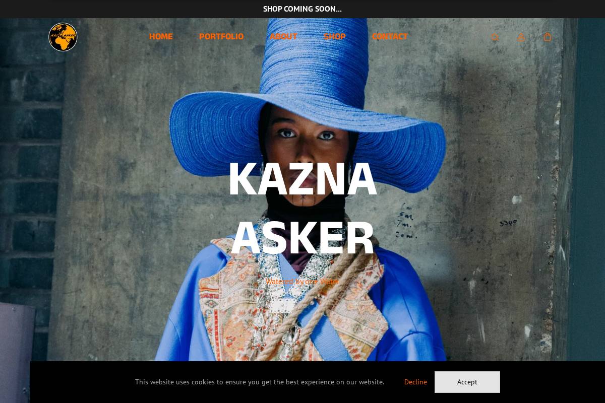 kaznaasker.com homepage screenshot