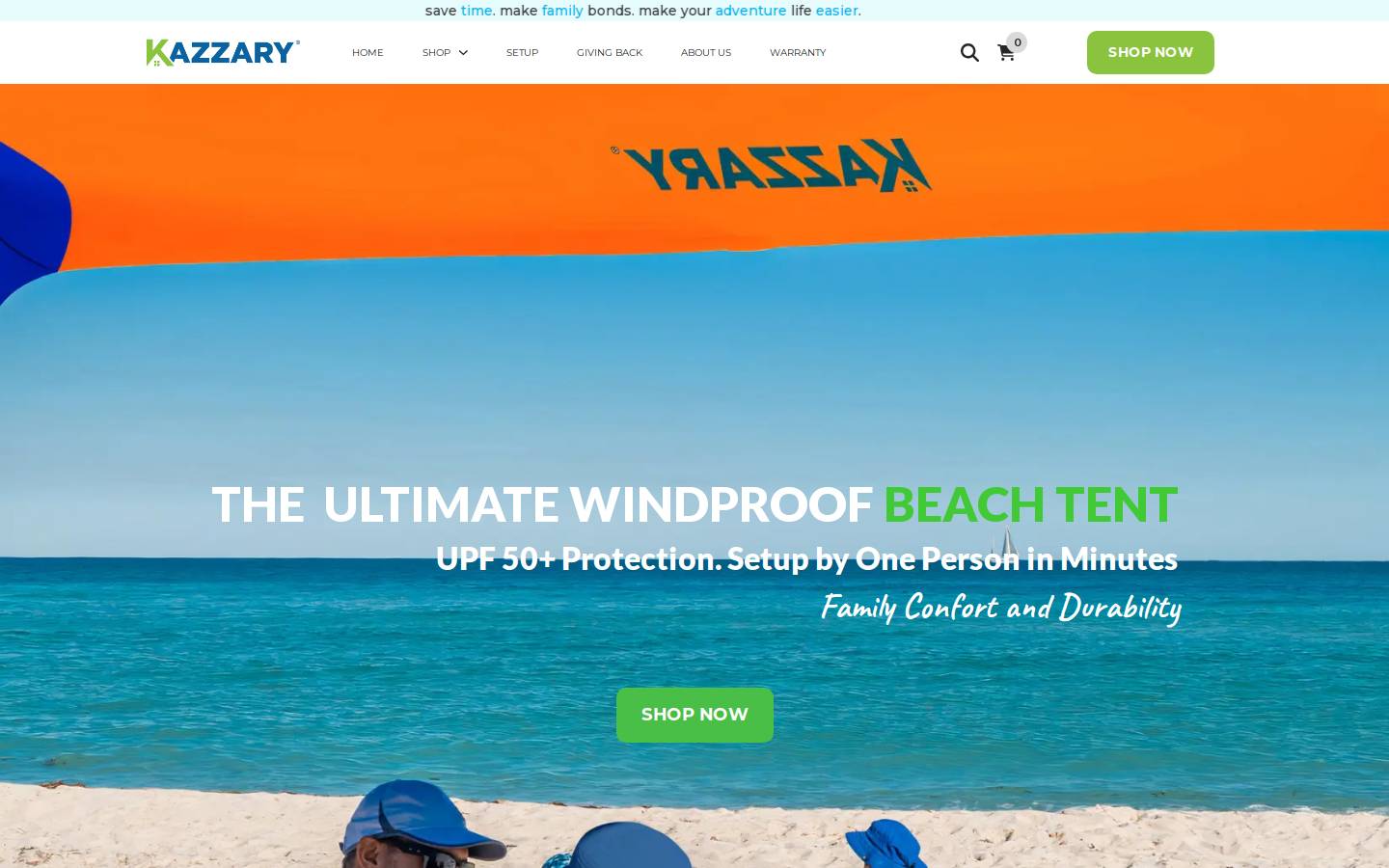 kazzary.com homepage screenshot