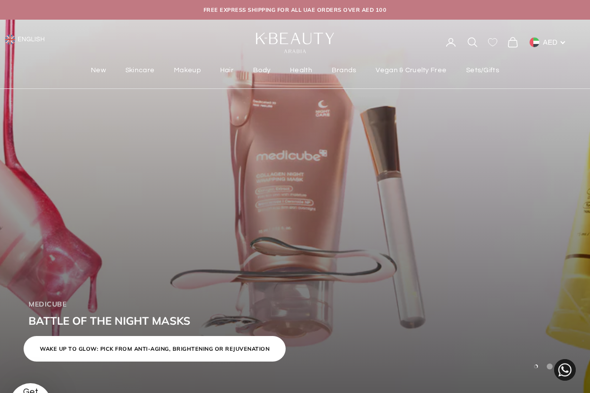 kbeautyarabia.com homepage screenshot
