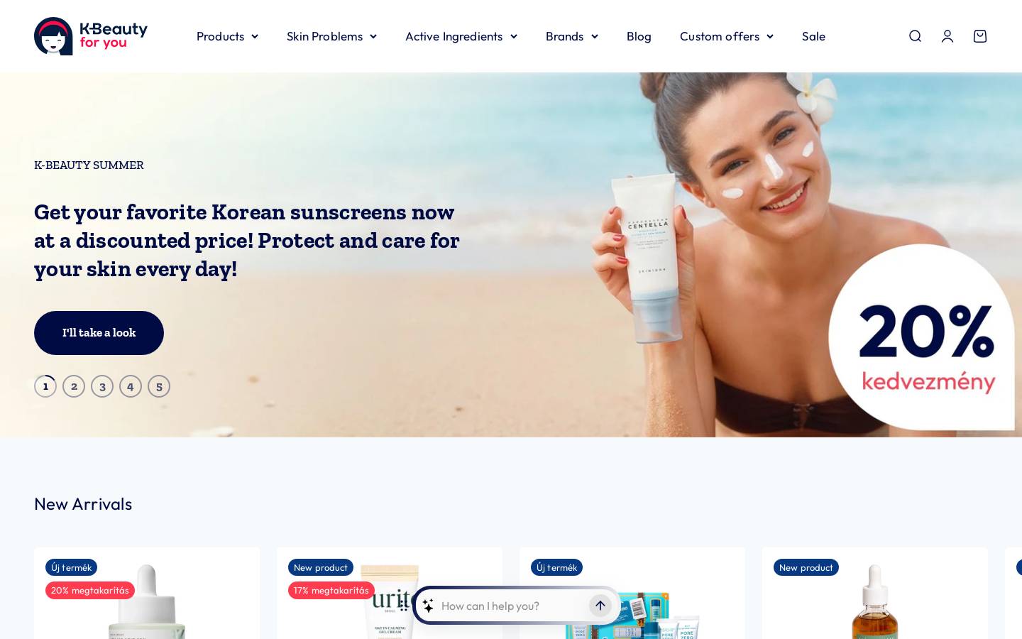 kbeautyforyou.com homepage screenshot