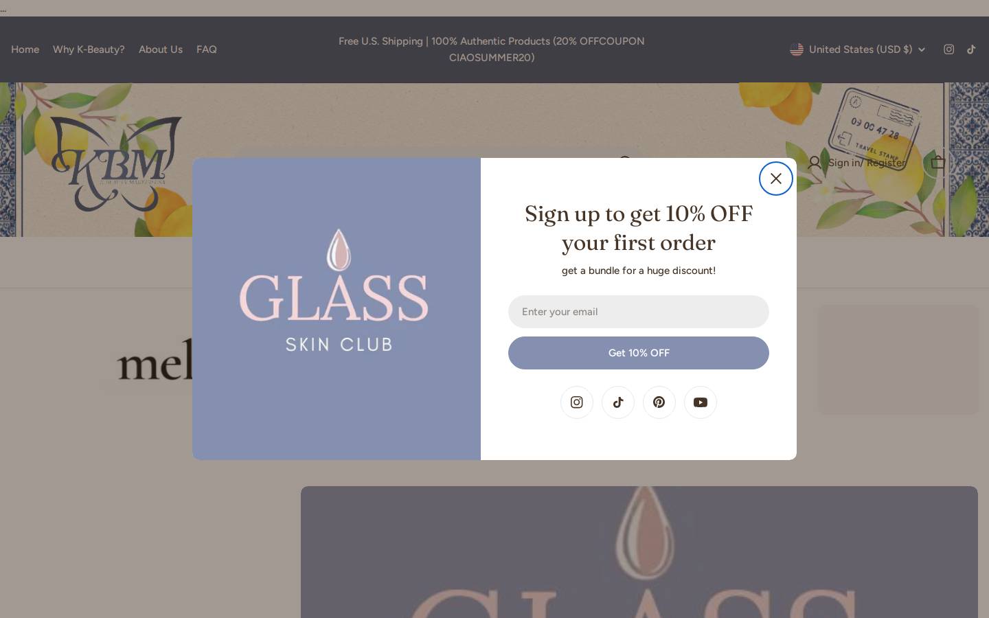 kbeautymakeup.com homepage screenshot
