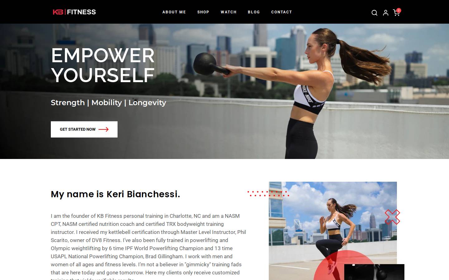kbfitness.fit homepage screenshot
