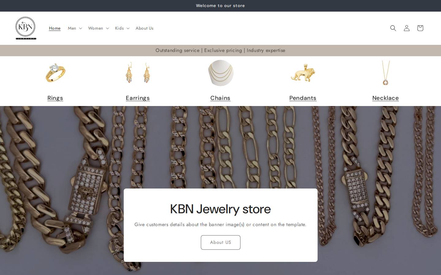 kbnjewelrys.com homepage screenshot