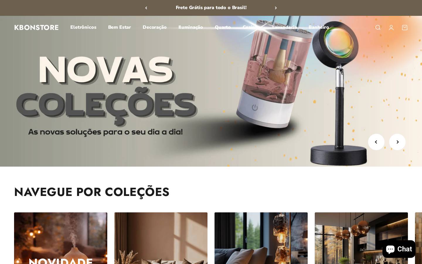 kbonstores.com homepage screenshot