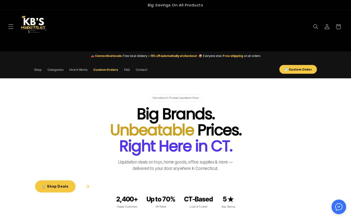 kbsmarketplace.com homepage screenshot