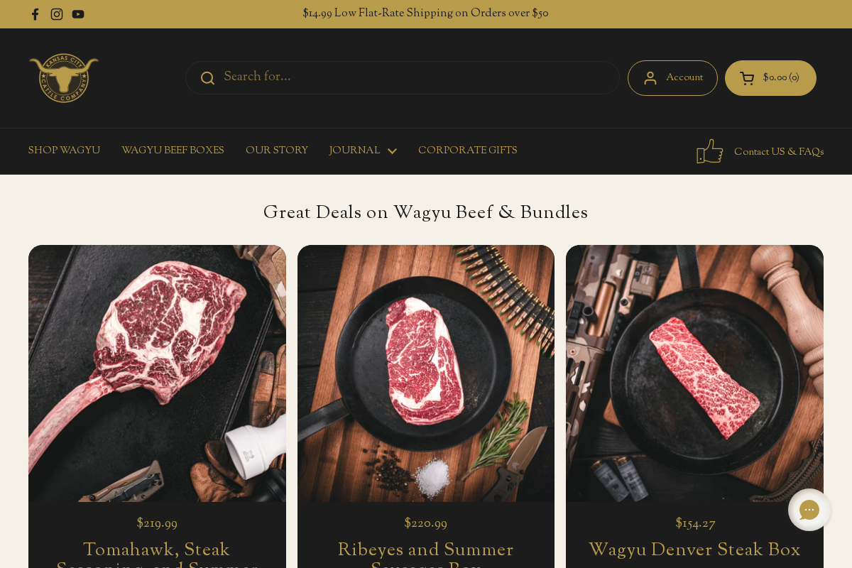 KC Cattle Company homepage screenshot