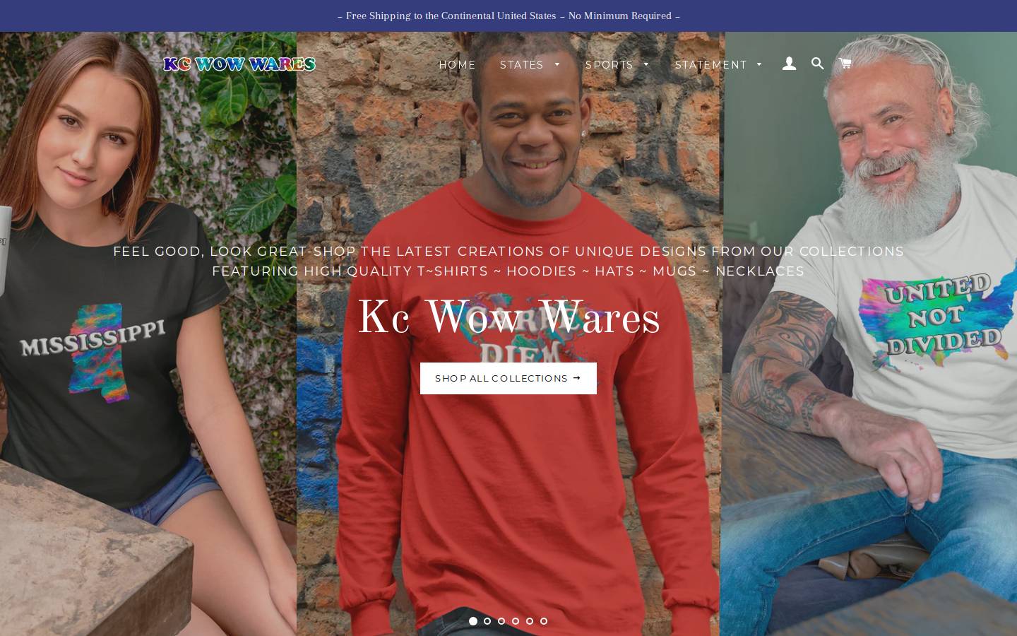 kcwares.com homepage screenshot