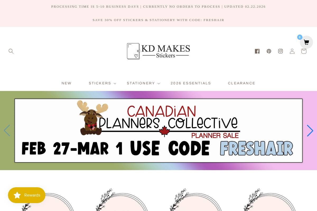 kdmakes.com homepage screenshot