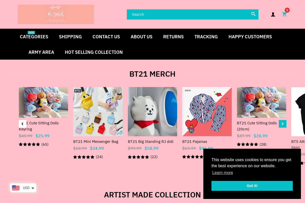 Kdna homepage screenshot