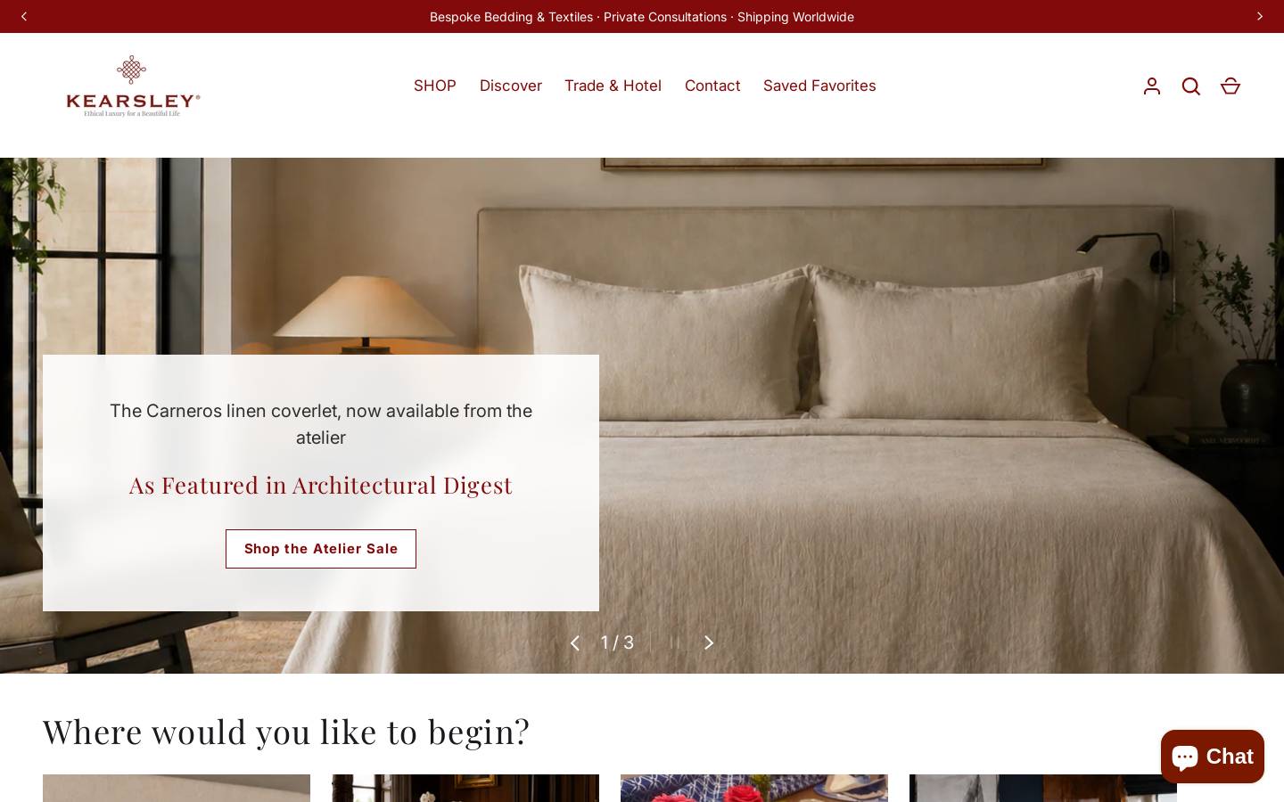 kearsleyhome.com homepage screenshot