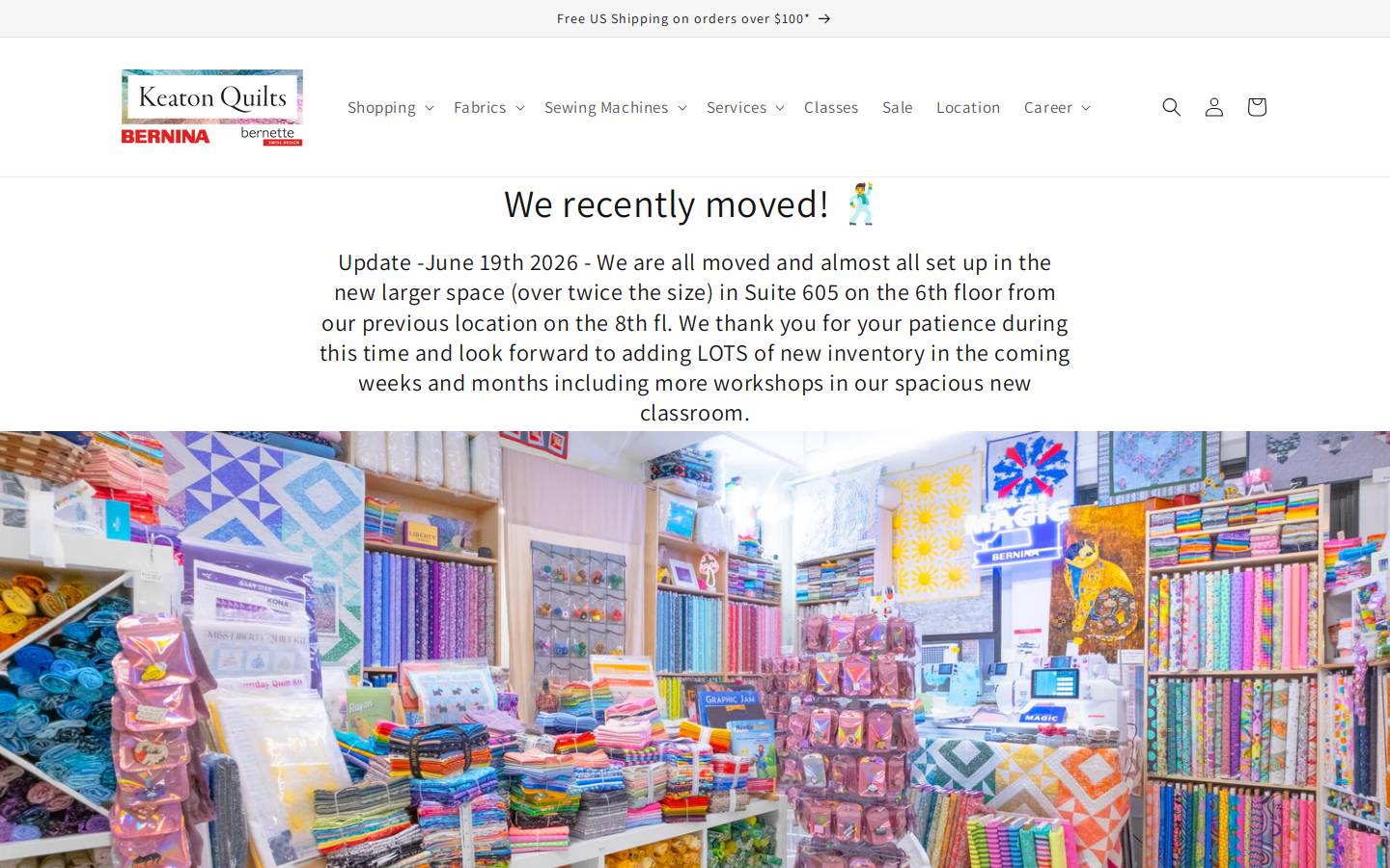 keatonquilts.com homepage screenshot