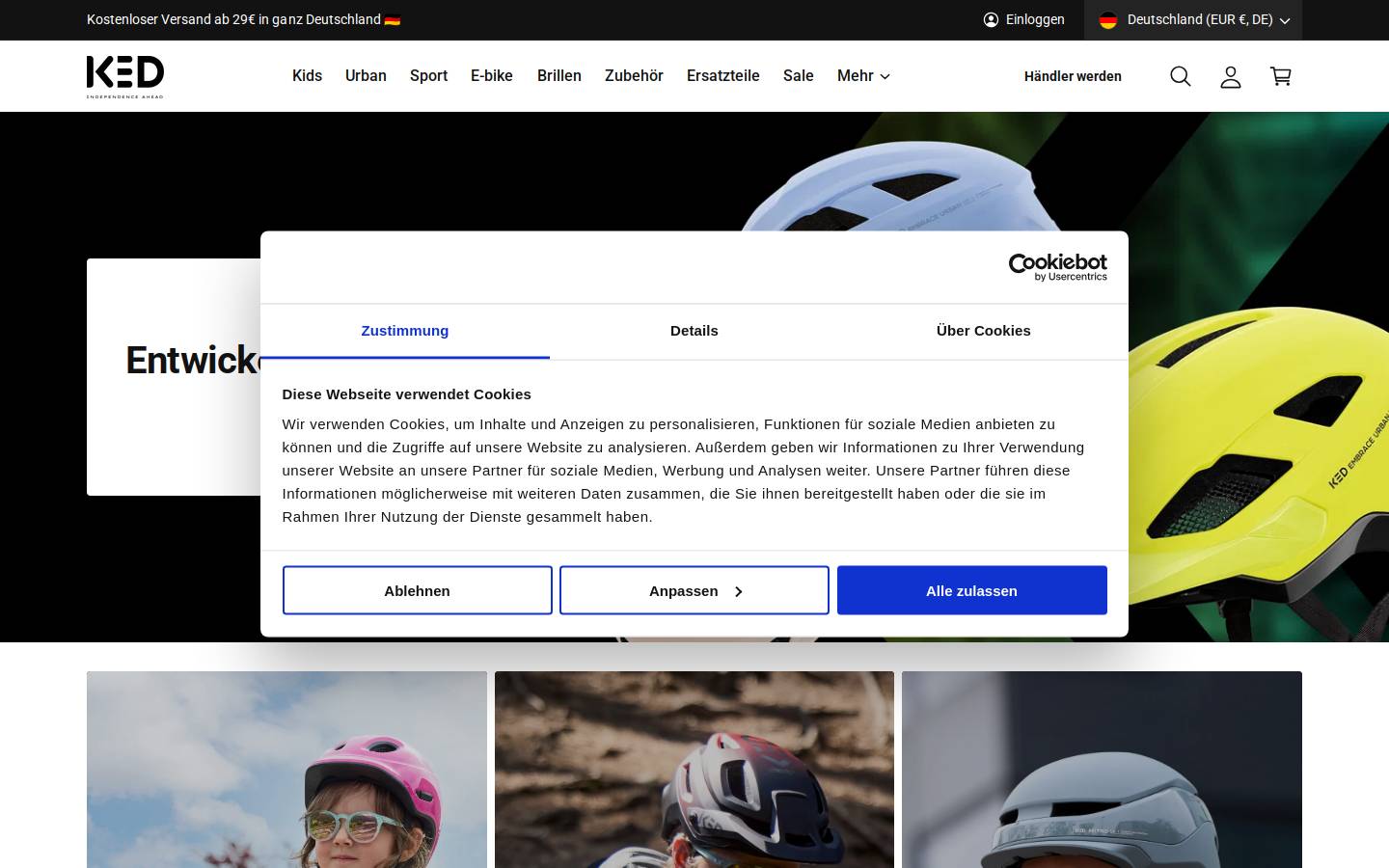 KED Ahead homepage screenshot