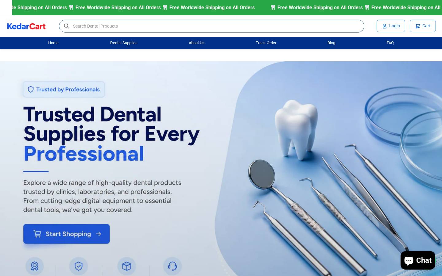 kedarcart.com homepage screenshot